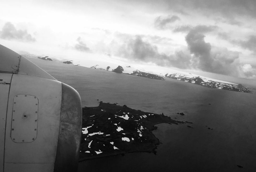 antarktyda widziana z samolotu